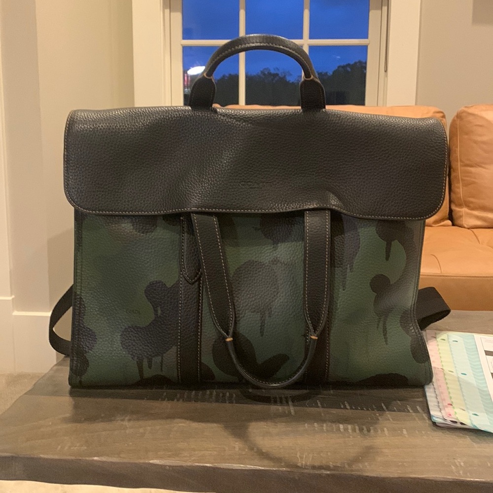 COACH green satchel
